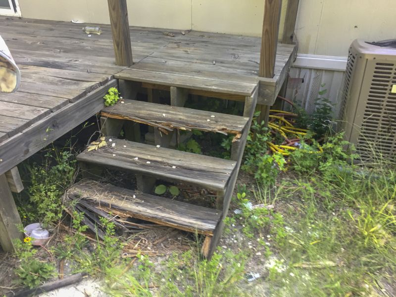 Damaged Wooden Steps