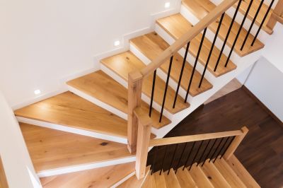Staircase with Wooden Finish